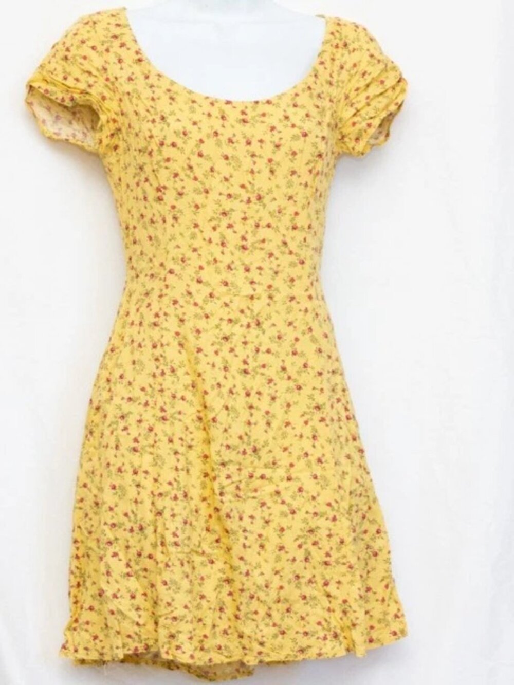 Forever 21 Ditsy Floral Babydoll Prairie Dress Peasant Boho Cottagecore Garden S